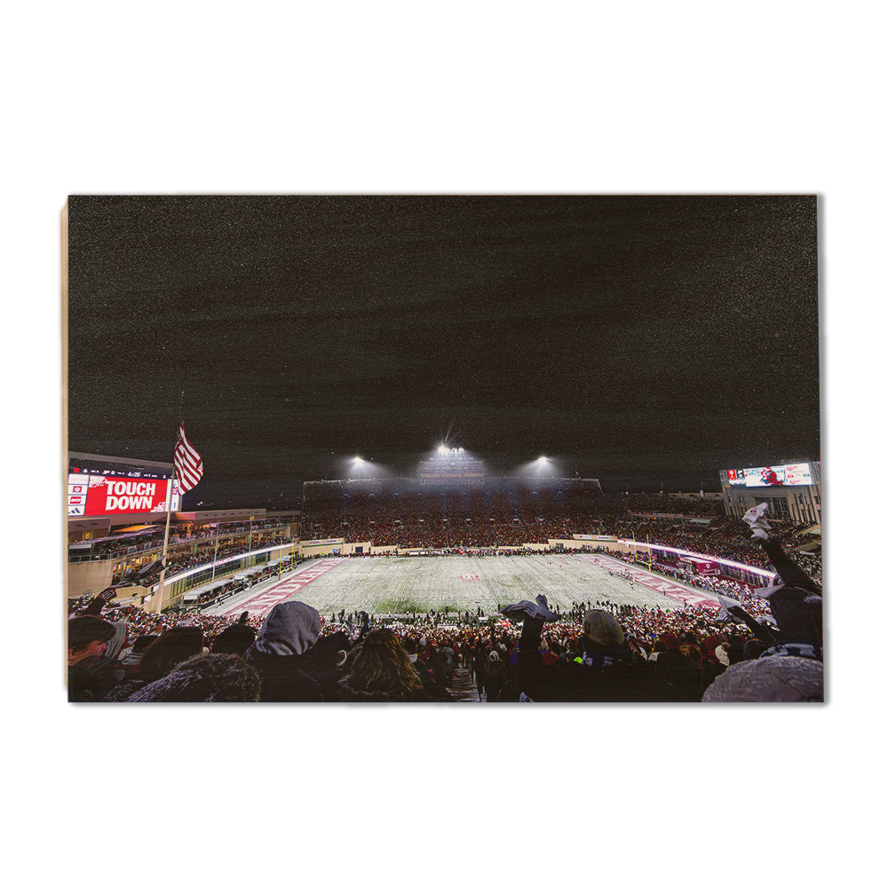 Indiana Hoosiers - Touchdown in the Snow - College Wall Art #Canvas
