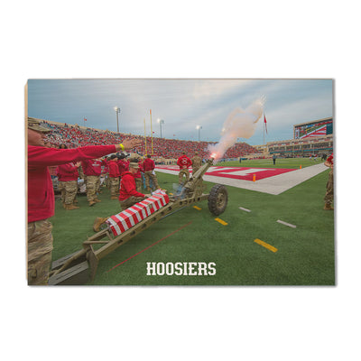 Indiana Hoosiers - Fire the Cannon - College Wall Art #Wood