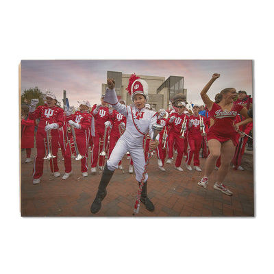 Indiana Hoosiers - IU Marching Hundred Sunrise - College Wall Art #Wood