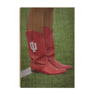 Indiana Hoosiers - RedStepper Boots - College Wall Art #Wood