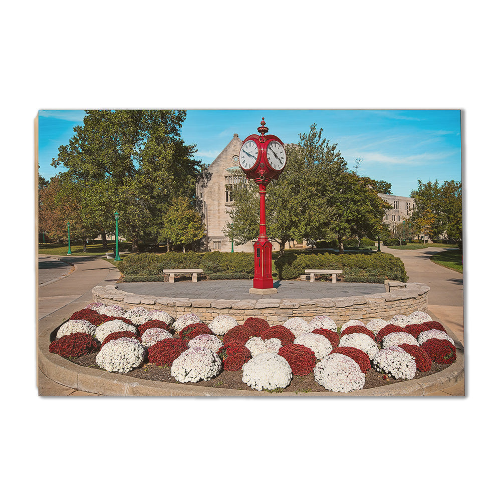Indiana Hoosiers - IU Clock - College Wall Art #Canvas
