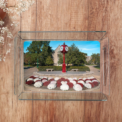 Indiana Hoosiers  -  IU Clock Decorative Serving Tray
