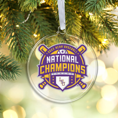 LSU Tigers - LSU 2023 NCAA  Baseball National Champions Ornament & Bag Tag