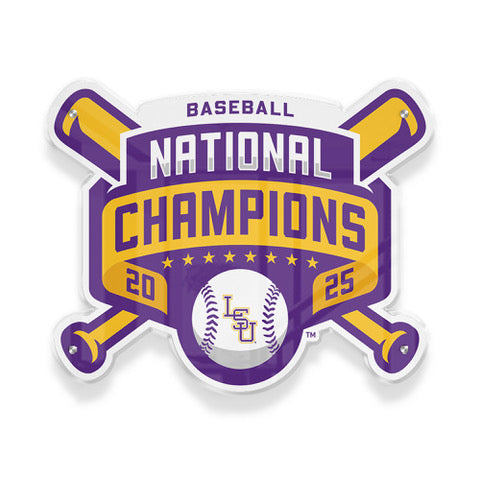 LSU Tigers  - 2025 NCAA National Baseball Champions Logo Dimensional Wall Art