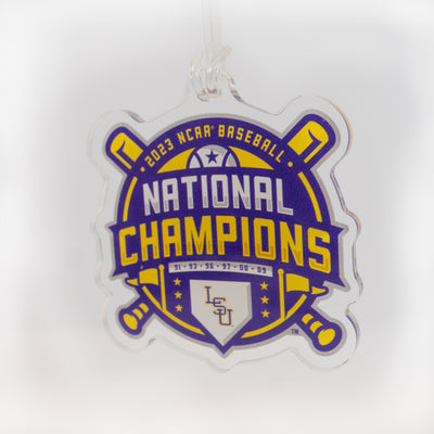 LSU Tigers - LSU 2023 NCAA  Baseball National Champions Dimensional Logo Bag Tag & Ornament