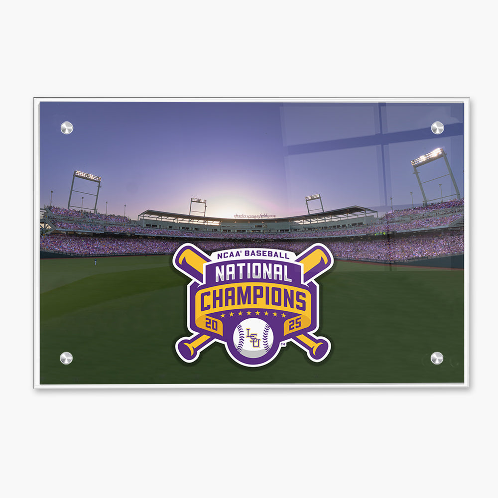LSU Tigers - NCAA Baseball National Champions Charles Schwab Field - College Wall Art #Canvas 