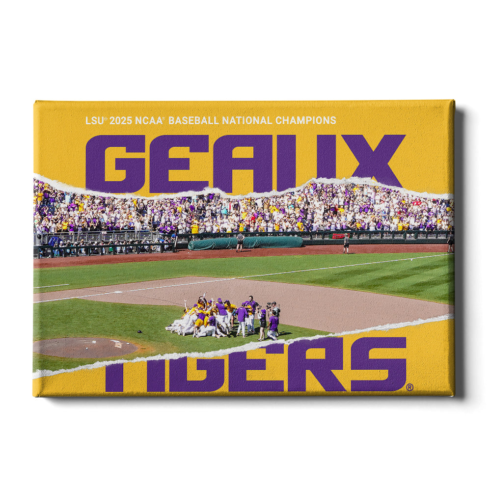 LSU Tigers - Geaux Tigers 2025 NCAA Baseball National Champions - College Wall Art #Canvas