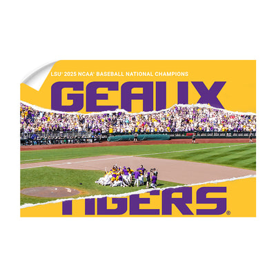 LSU Tigers - Geaux Tigers 2025 NCAA Baseball National Champions - College Wall Art #Decal