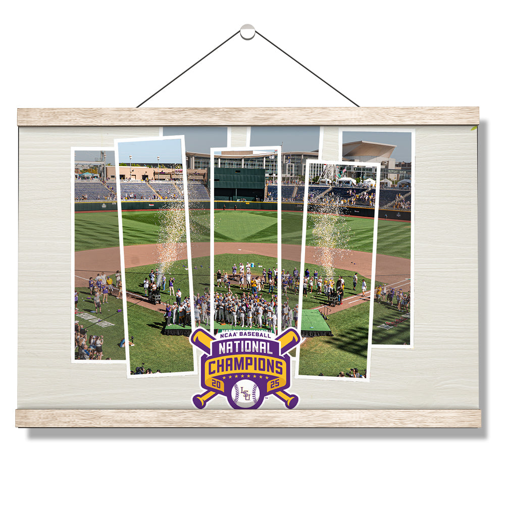 LSU Tigers - LSU Tigers 2025 NCAA Baseball National Champions Celebration - College Wall Art #Canvas
