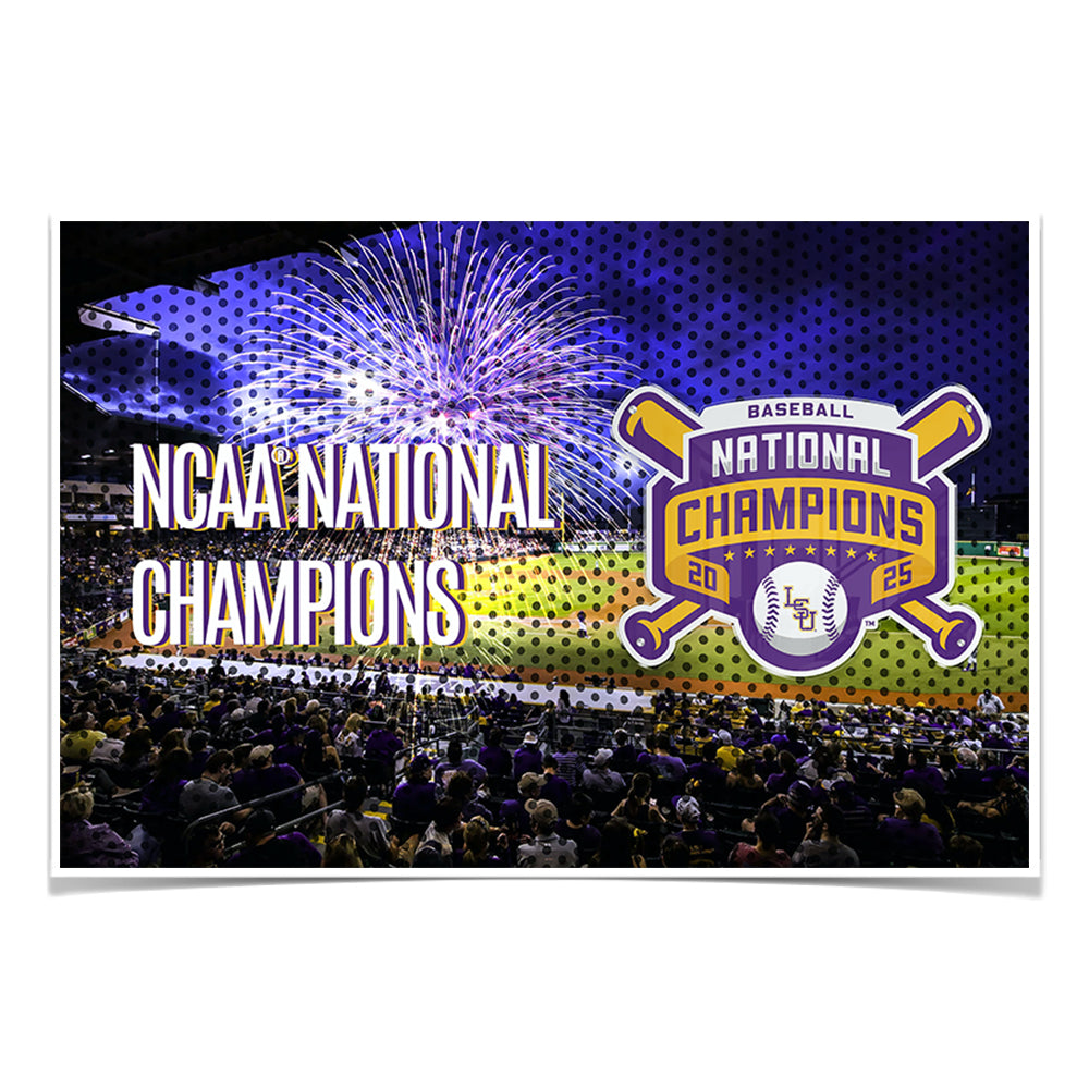 LSU Tigers - NCAA Baseball National Champions - College Wall Art #Canvas 