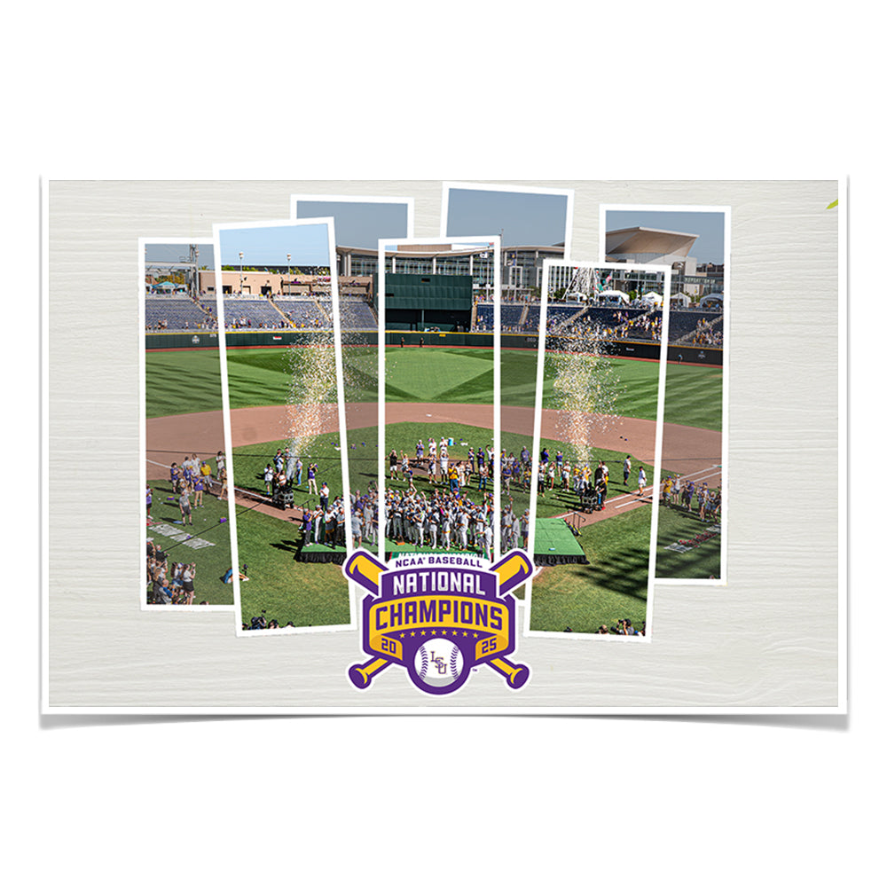 LSU Tigers - LSU Tigers 2025 NCAA Baseball National Champions Celebration - College Wall Art #Canvas