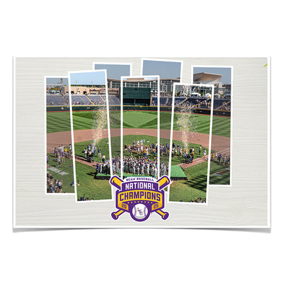 LSU Tigers - LSU Tigers 2025 NCAA Baseball National Champions Celebration - College Wall Art #Poster