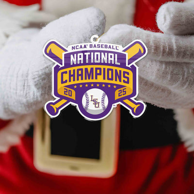 LSU Tigers - LSU NCAA 2025 Baseball National Champions Commemorative Ornament & Bag Tag