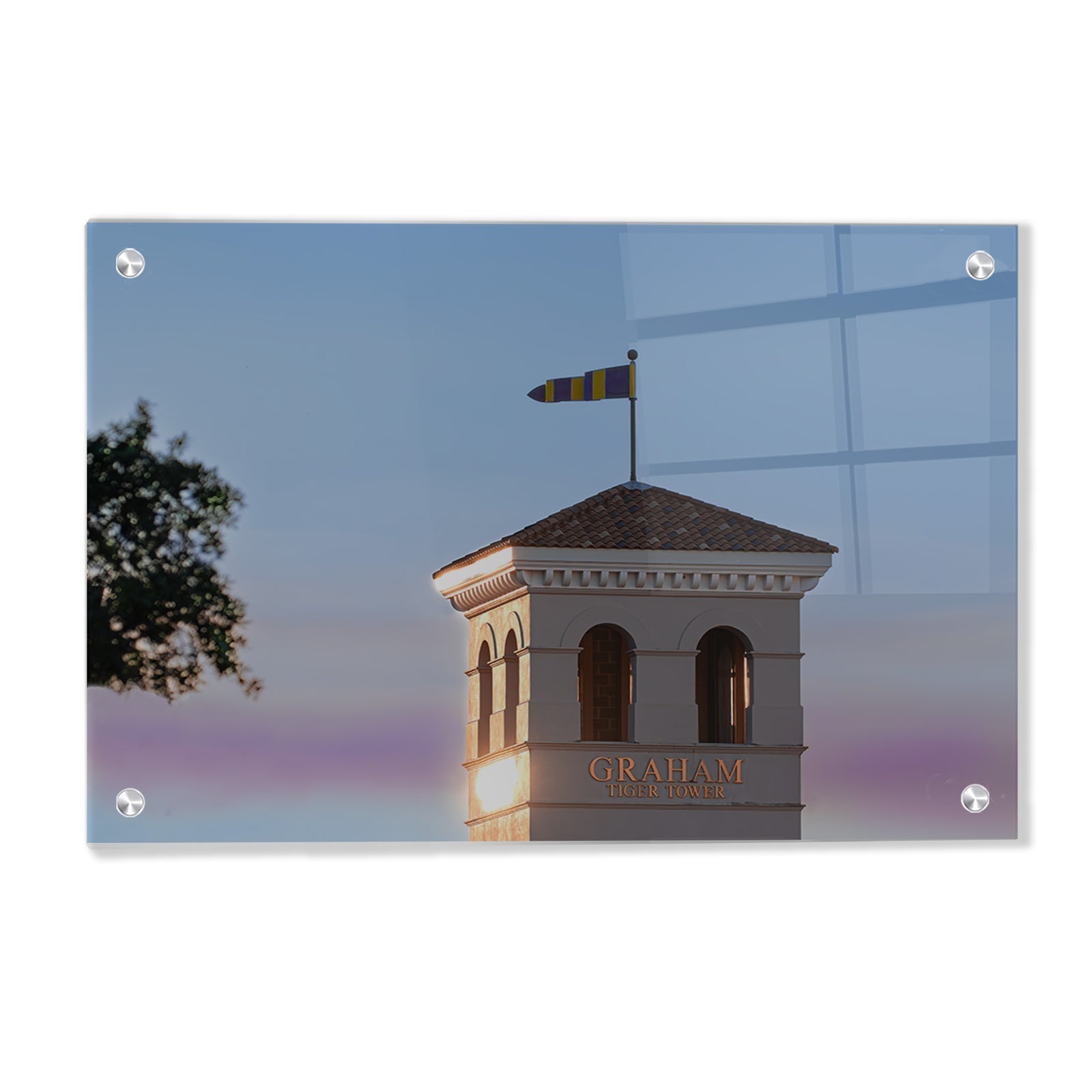 LSU Tigers - Graham Tiger Tower - College Wall Art #Canvas