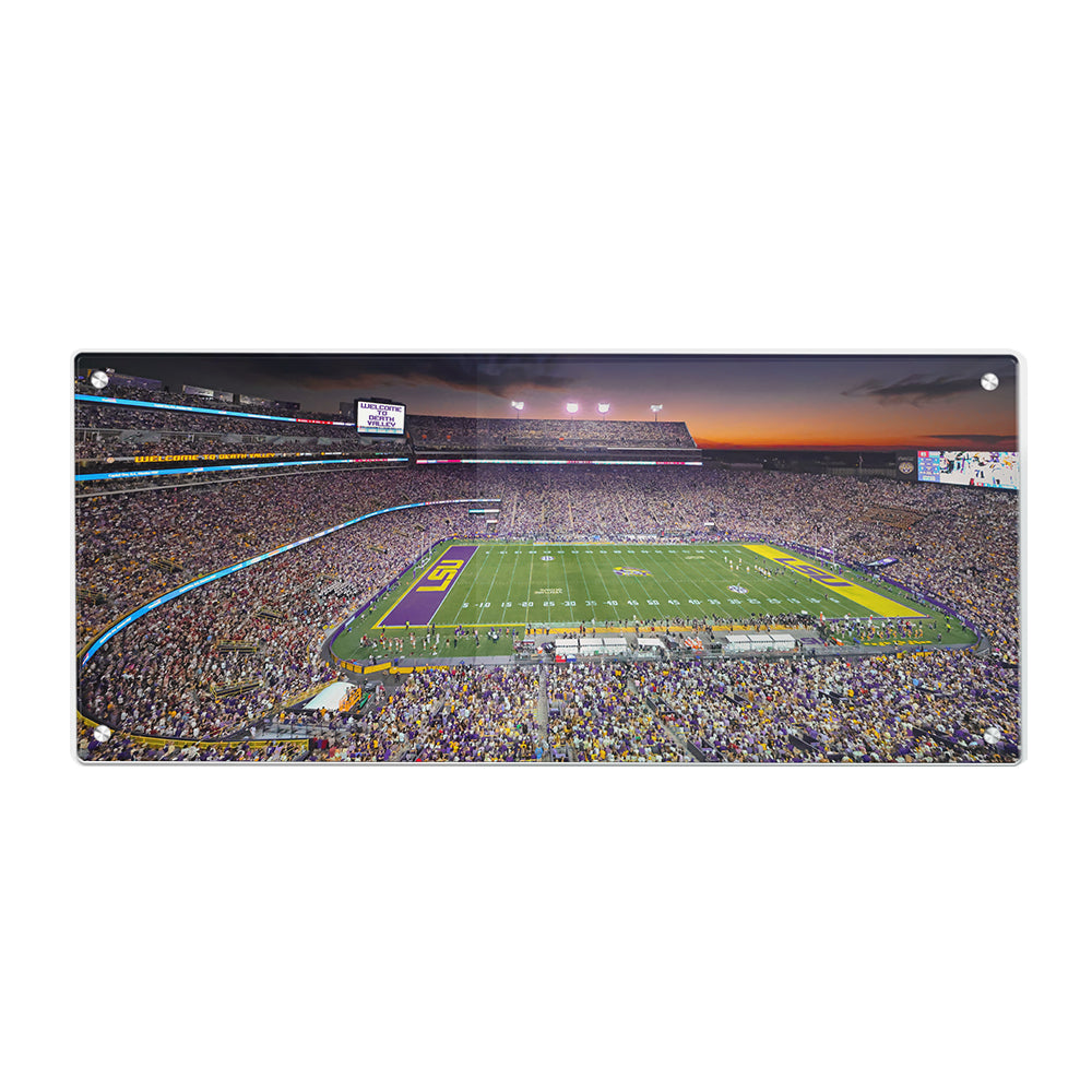 LSU Tigers - LSU Sunset Panoramic - College Wall Art #Canvas