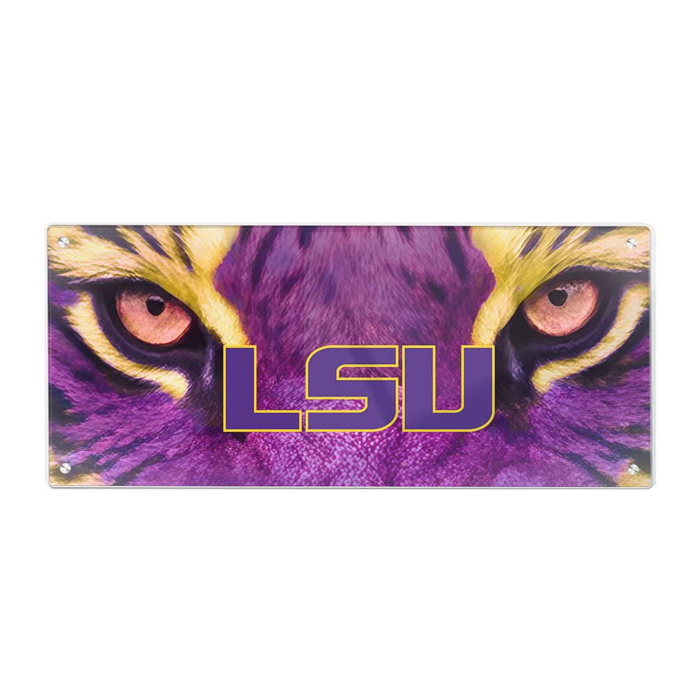 LSU Tigers - Eyes of the Tiger Panoramic - College Wall Art #Canvas