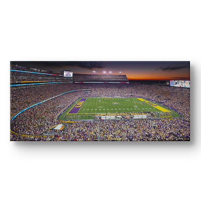 LSU Tigers - LSU Sunset Panoramic - College Wall Art #Canvas