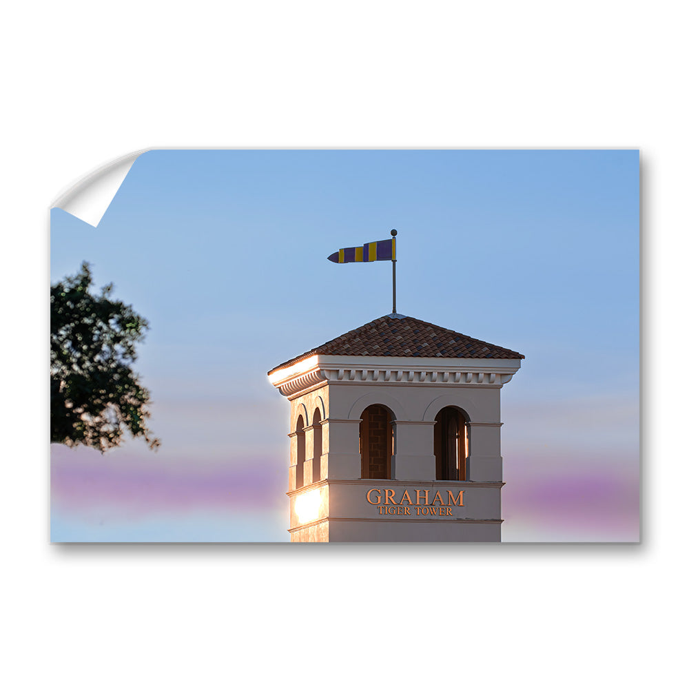 LSU Tigers - Graham Tiger Tower - College Wall Art #Canvas