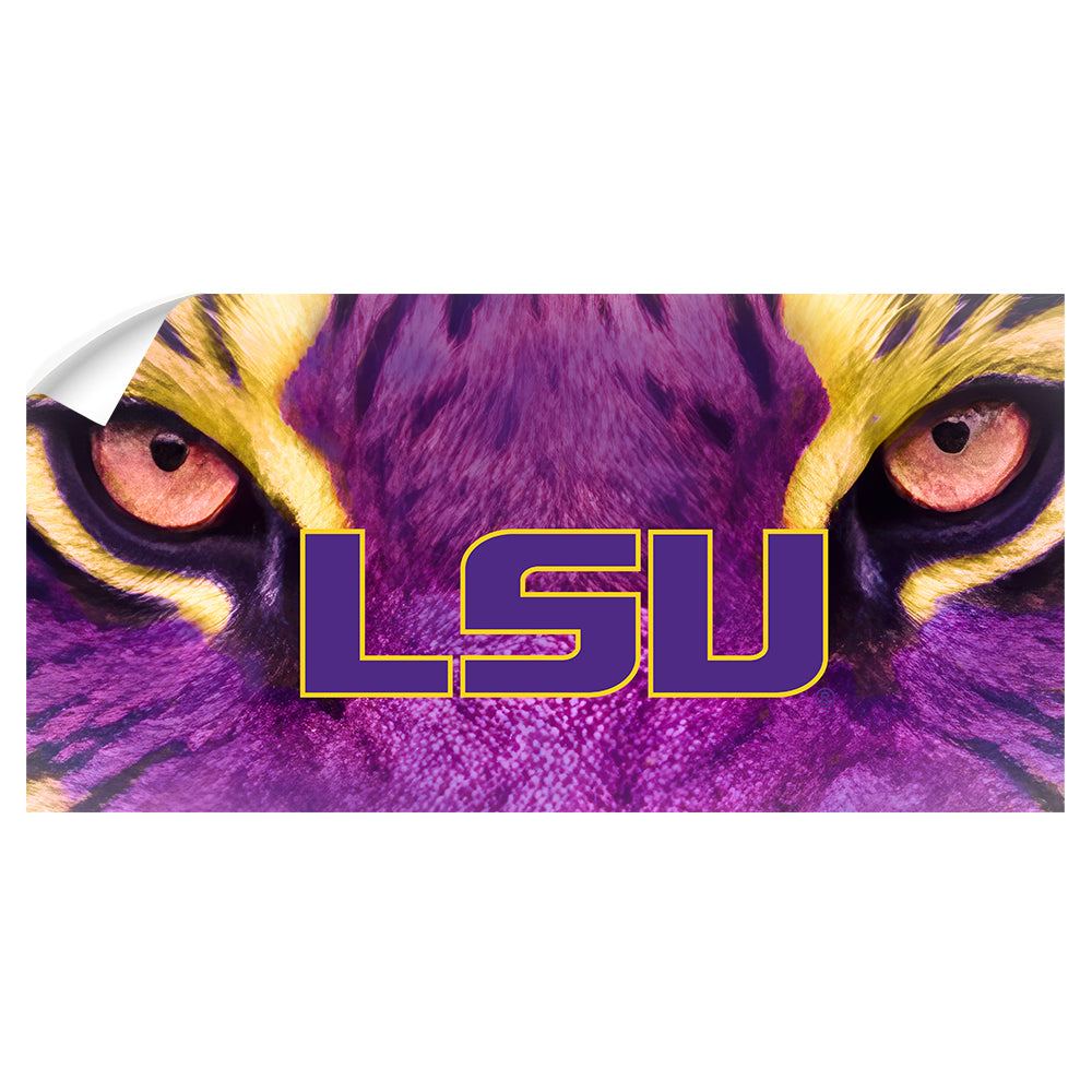 LSU Tigers - Eyes of the Tiger Panoramic - College Wall Art #Canvas
