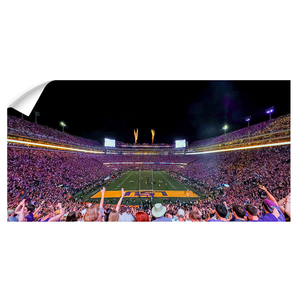 LSU Tigers - LSU Score Panoramic - College Wall Art #Canvas