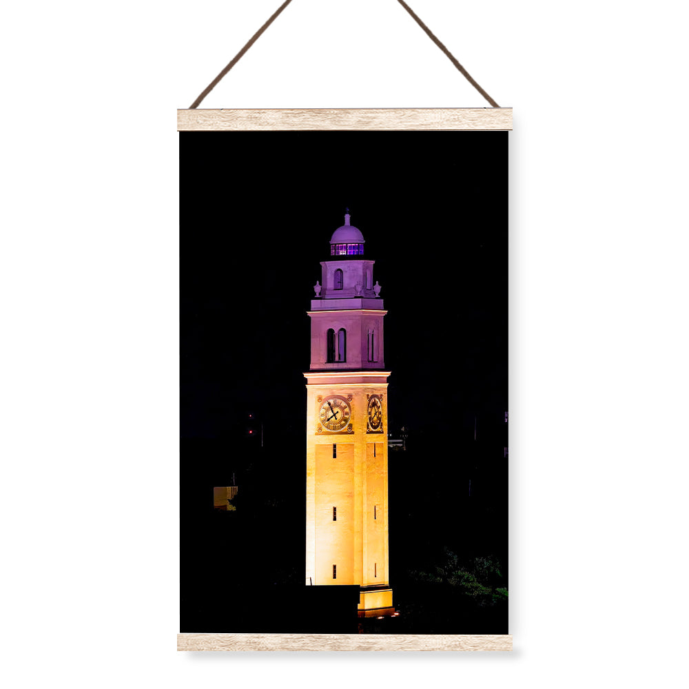 LSU Tigers - Memorial Tower Gametime - College Wall Art #Canvas