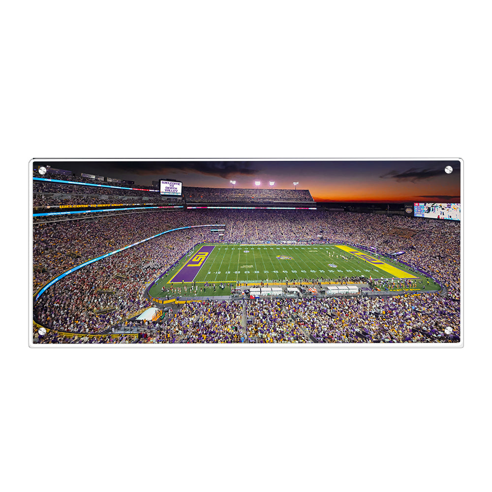 LSU Tigers - LSU Sunset Panoramic - College Wall Art #Canvas