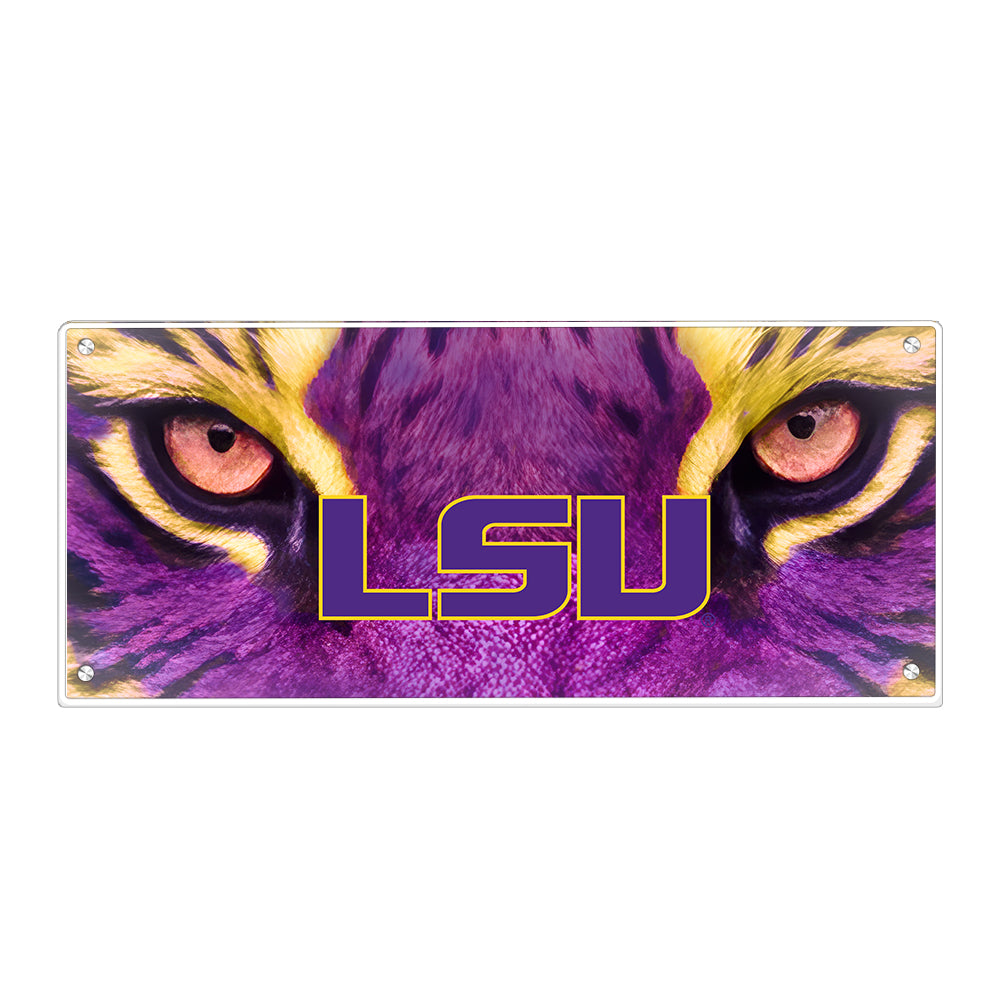 LSU Tigers - Eyes of the Tiger Panoramic - College Wall Art #Canvas