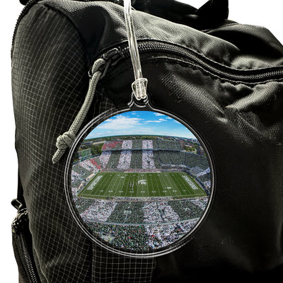 Michigan State Spartans - Fisheye Stripe Out Ornament & Bag Tag