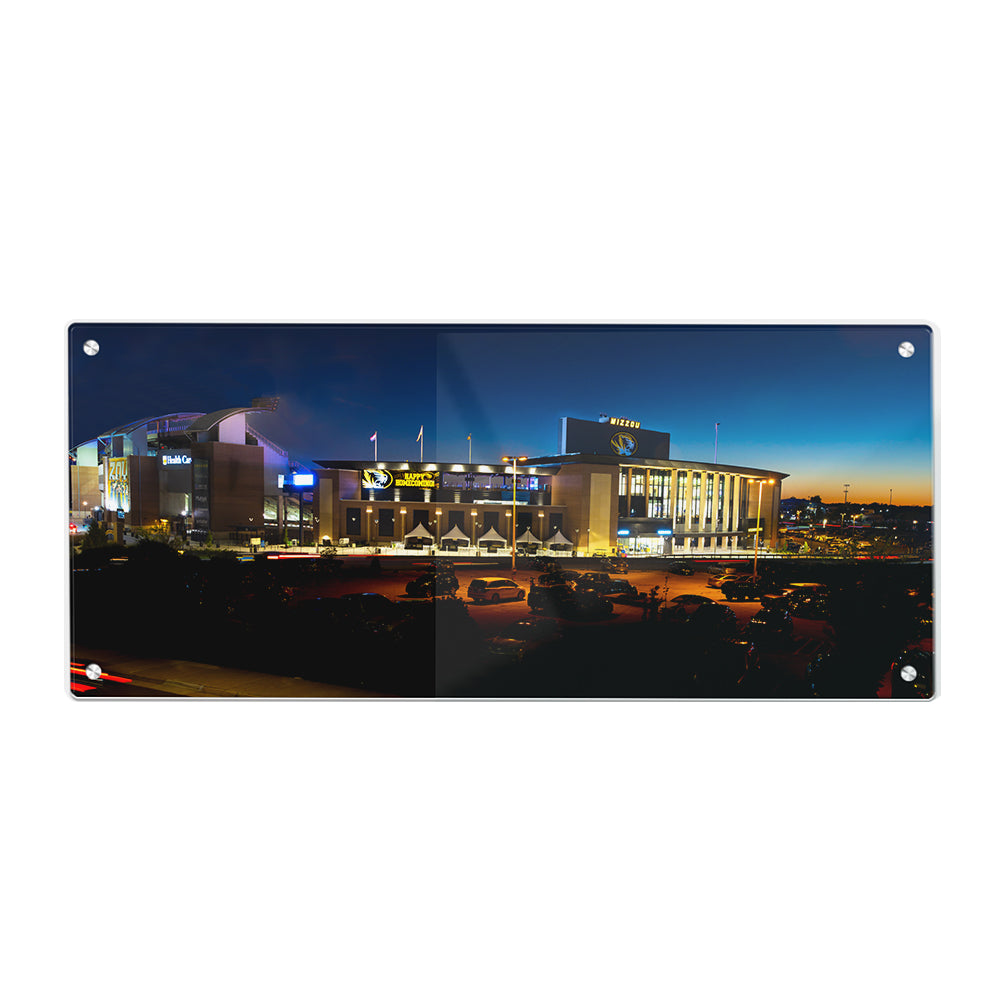 Missouri Tigers - Homecoming Sunset Faurot Field Panoramic - College Wall Art #Canvas