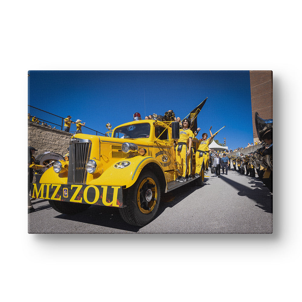 Missouri Tigers - Tiger Walk Fire Truck - College Wall Art #Canvas