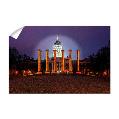 Missouri Tigers - Jesse Hall Night - College Wall Art #Wall Decal