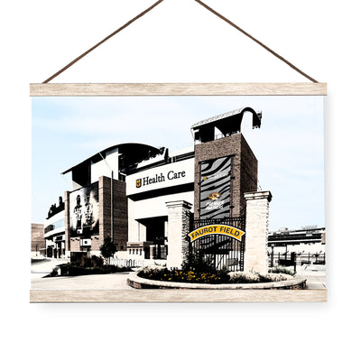 Missouri Tigers - Faurot Field Watercolor - College Wall Art  #Hanging Canvas
