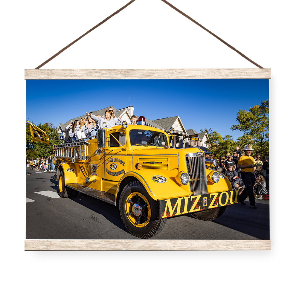 Missouri Tigers - Mizzou Fire Truck Homecoming Parade - College Wall Art #Canvas