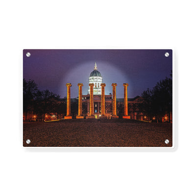 Missouri Tigers - Jesse Hall Night - College Wall Art #Metal