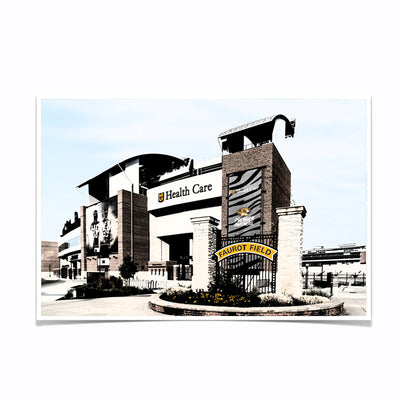 Missouri Tigers - Faurot Field Watercolor - College Wall Art  #Poster