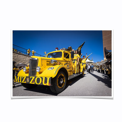 Missouri Tigers - Tiger Walk Fire Truck - College Wall Art #Poster