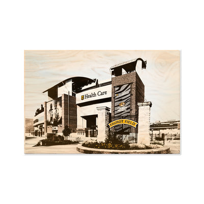 Missouri Tigers - Faurot Field Watercolor - College Wall Art  #Wood