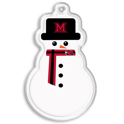 Miami RedHawks - Miami Snowman Double-Sided Ornament