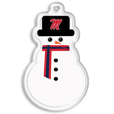 Ole Miss Rebels - Ole Miss Snowman Double-Sided Ornament