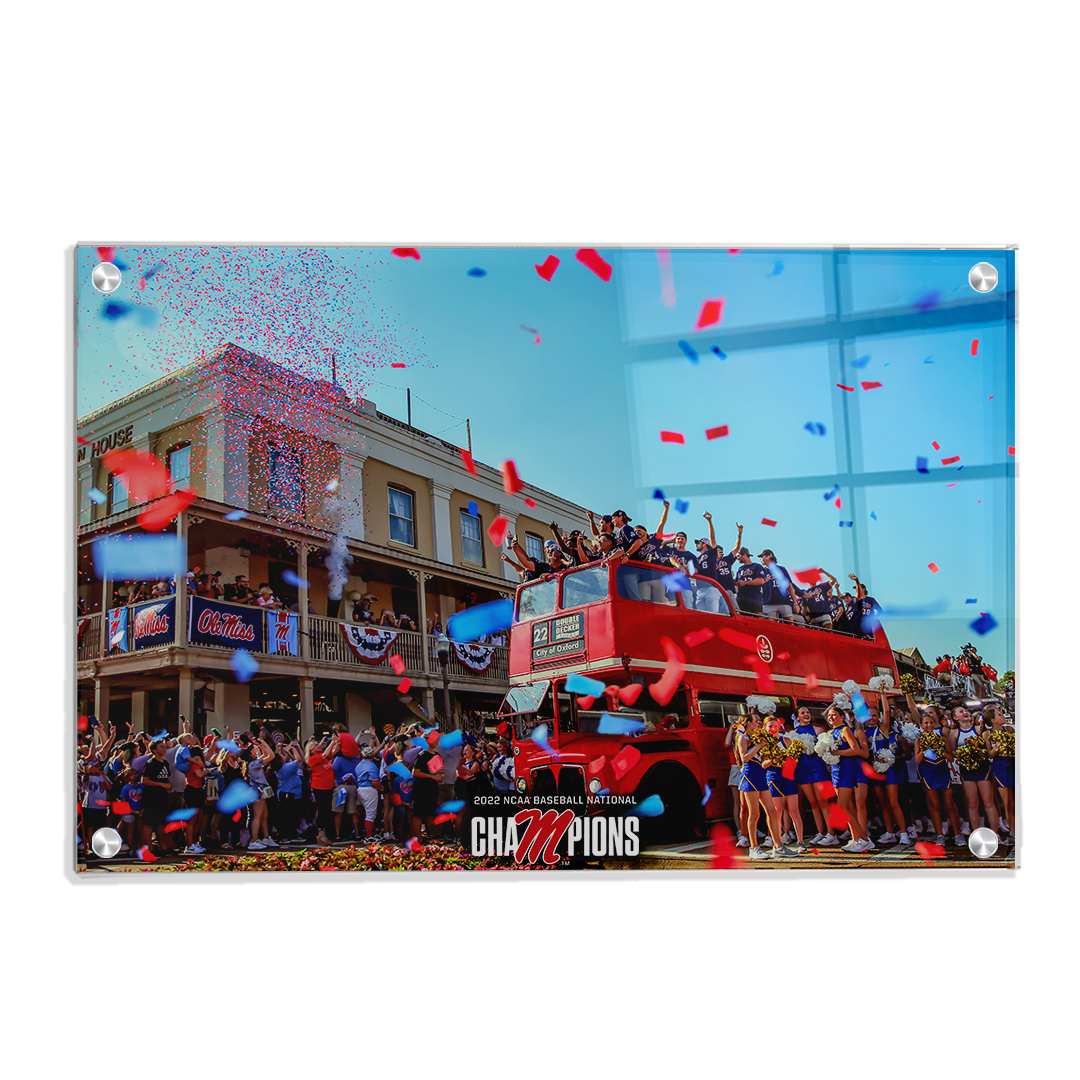 Ole Miss Rebels - NCAA Baseball National Parade of Champions - College Wall Art #Canvas