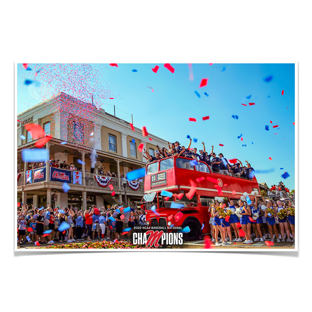 Ole Miss Rebels - NCAA Baseball National Parade of Champions - College Wall Art #Canvas
