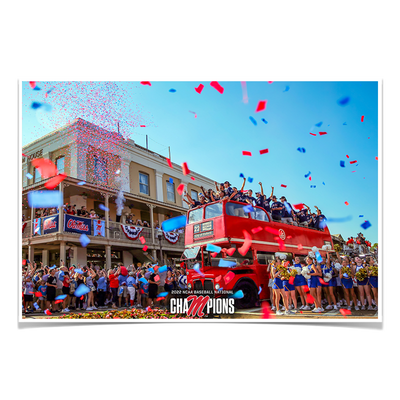 Ole Miss Rebels - NCAA Baseball National Parade of Champions - College Wall Art #Poster