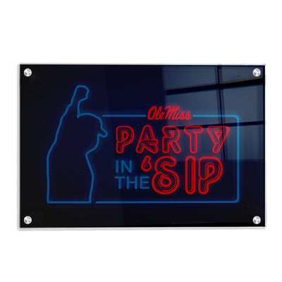 Ole Miss Rebels - Neon Party in the SIP - College Wall Art #Acrylic
