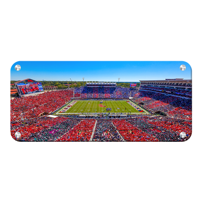 Ole Miss Rebels - Ole Miss Stripe Out Panoramic - College Wall Art #Metal