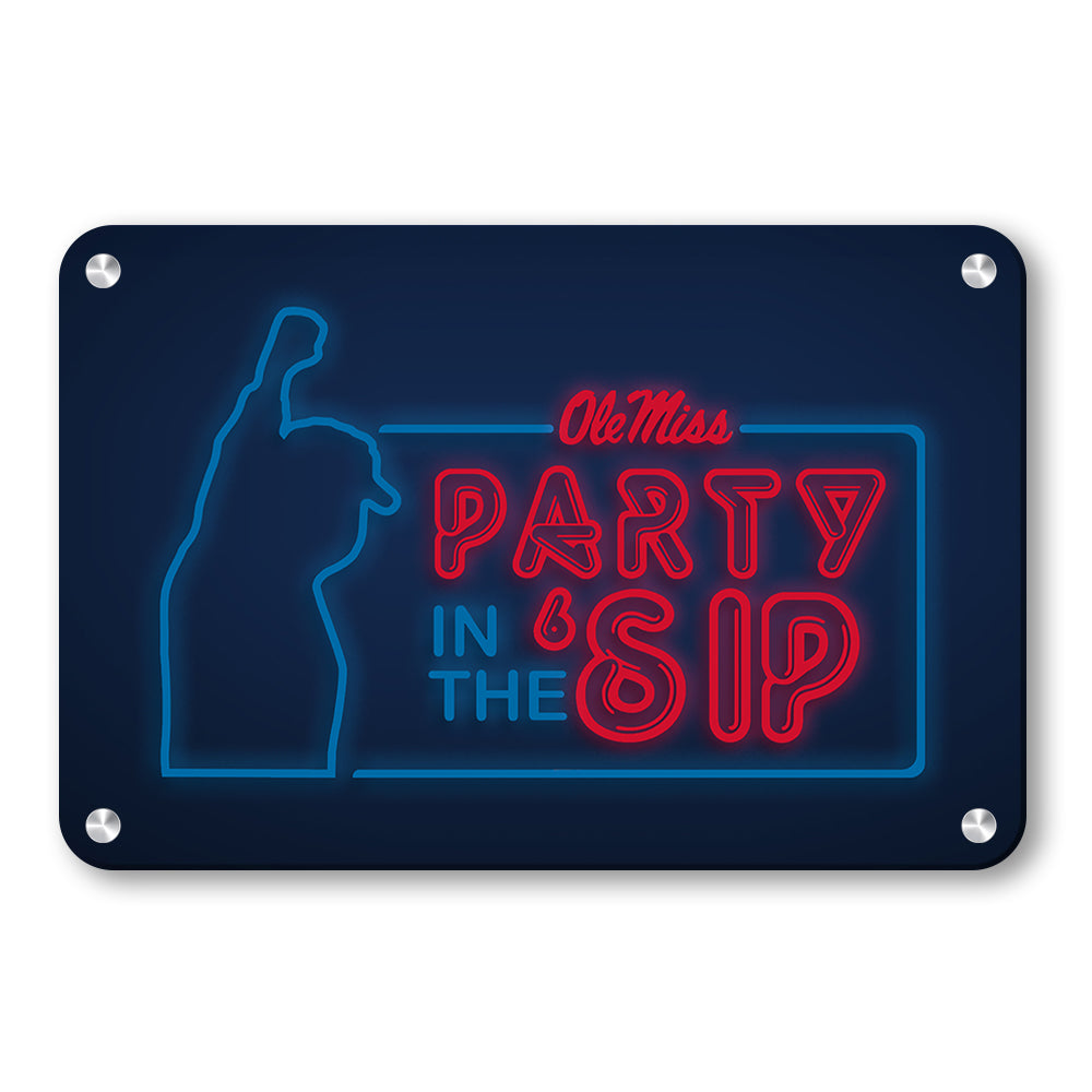 Ole Miss Rebels - Neon Party in the SIP - College Wall Art #Canvas