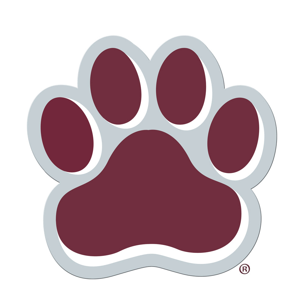Mississippi State Bulldogs - Paw Single Layer Dimensional
