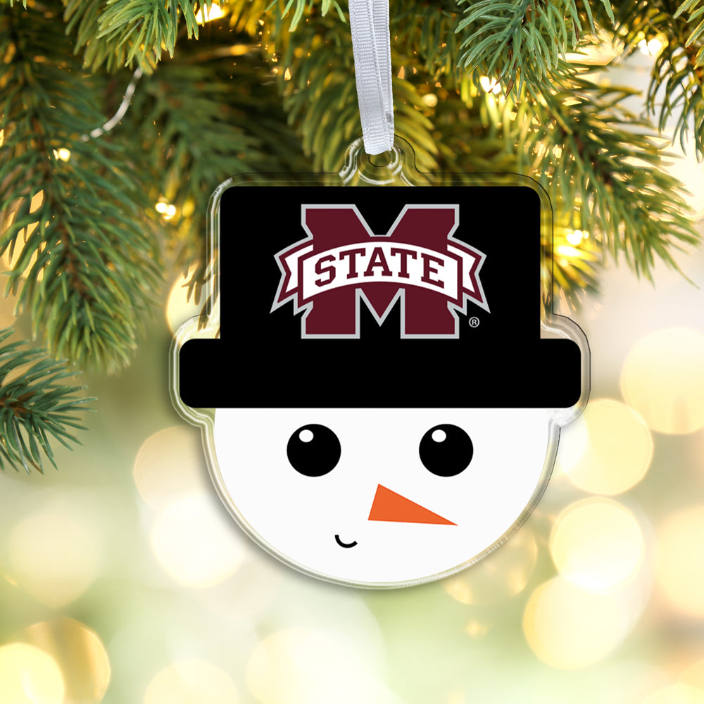 Mississippi State Bulldogs  - Snowman Head Ornament
