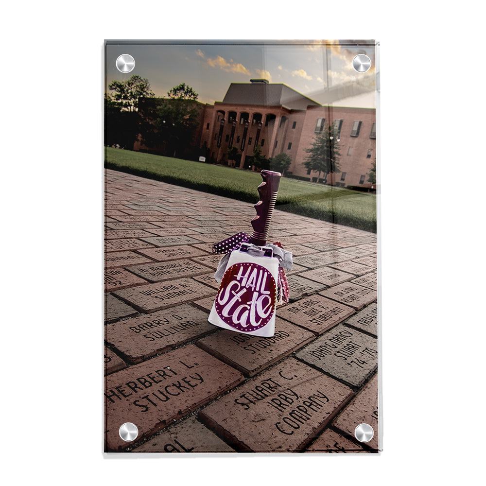 Mississippi State Bulldogs - Hail State Cowbell - College Wall Art #Canvas