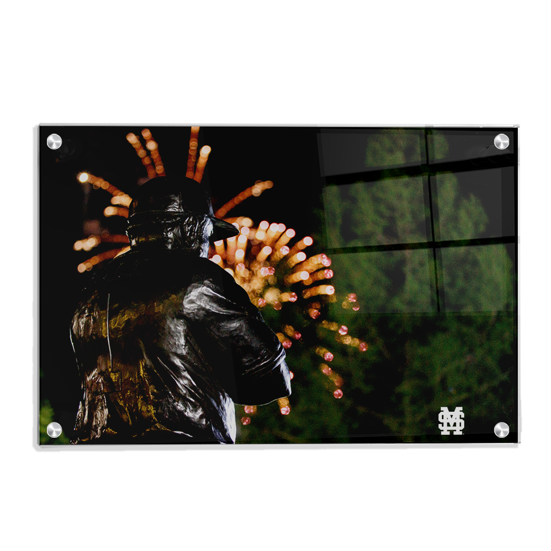 Mississippi State Bulldogs - Polk Fireworks - College Wall Art #Canvas