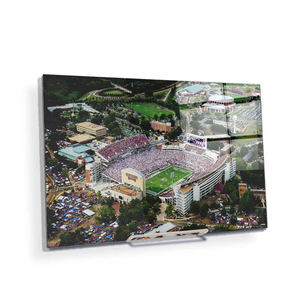 Mississippi State Bulldogs - Touchdown Aerial Davis Wade Stadium - College Wall Art #Canvas